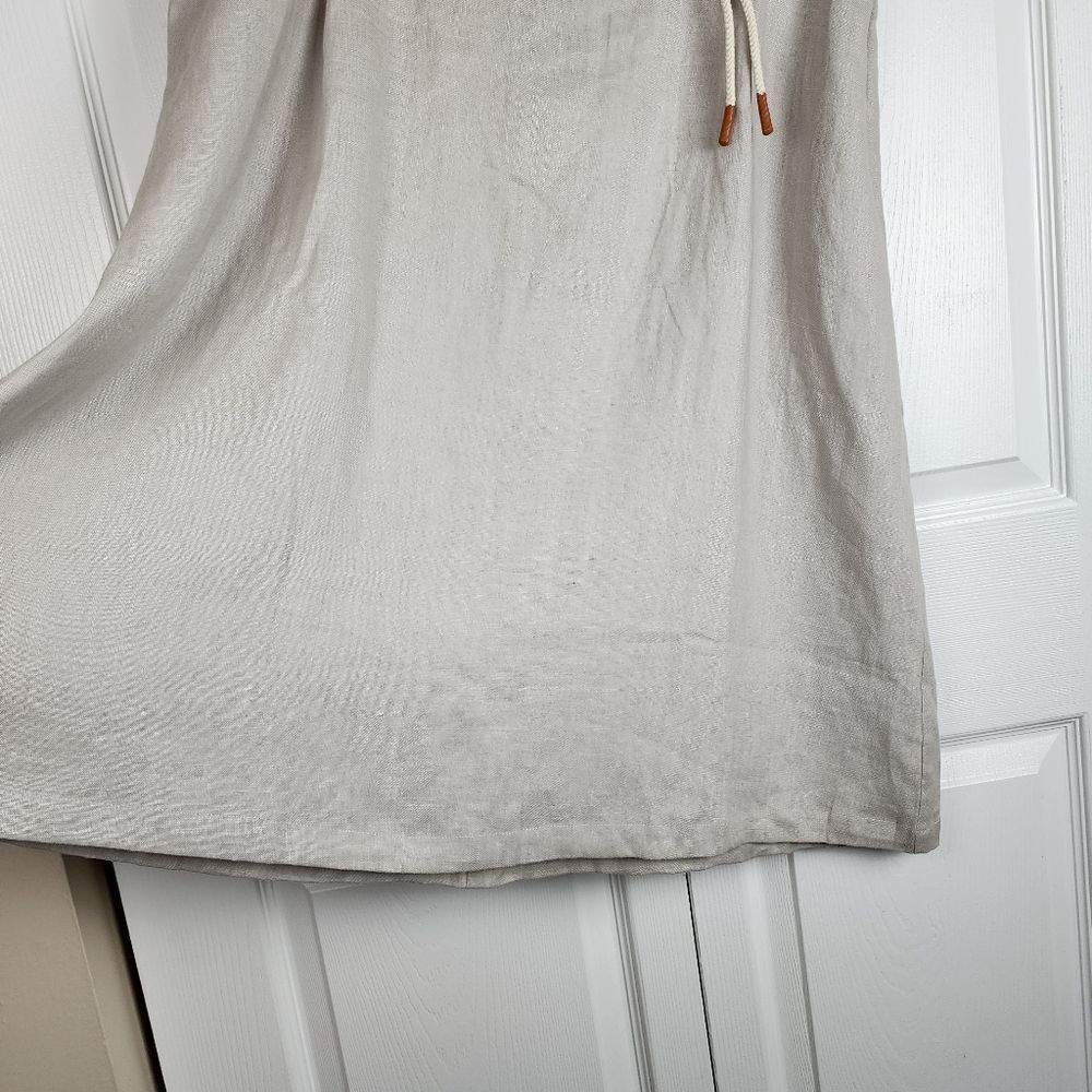 NWT Ulla Popken Linen Midi Skirt Size 18 Beige Natural - Picture 9 of 13